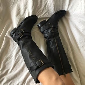 Enzo Angiolini Black Tall Riding Boots